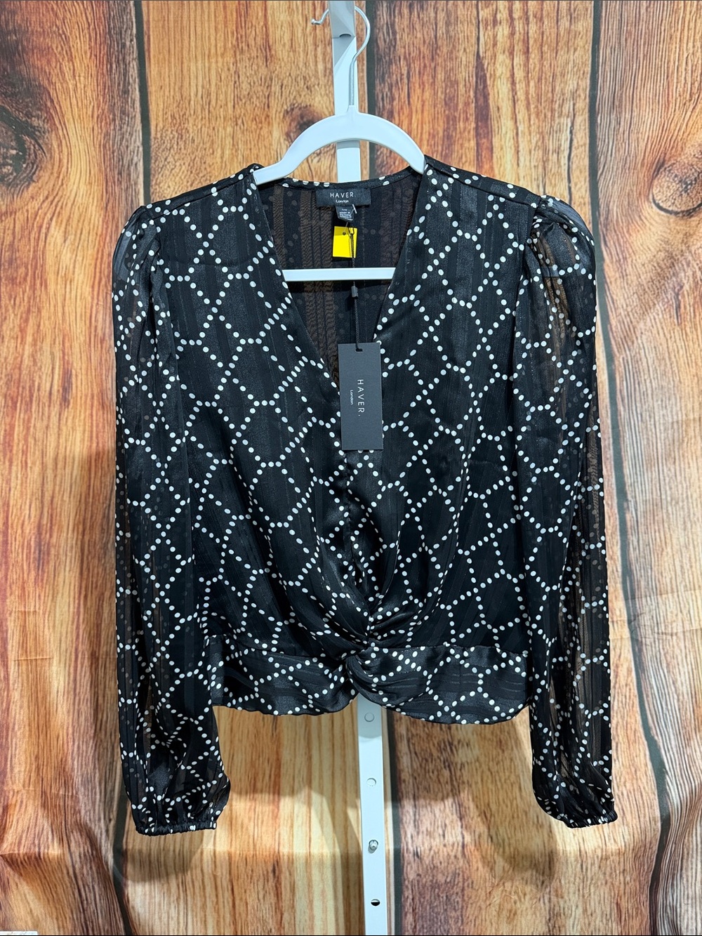 NWT! Haver London Twist Front Blouse Size S